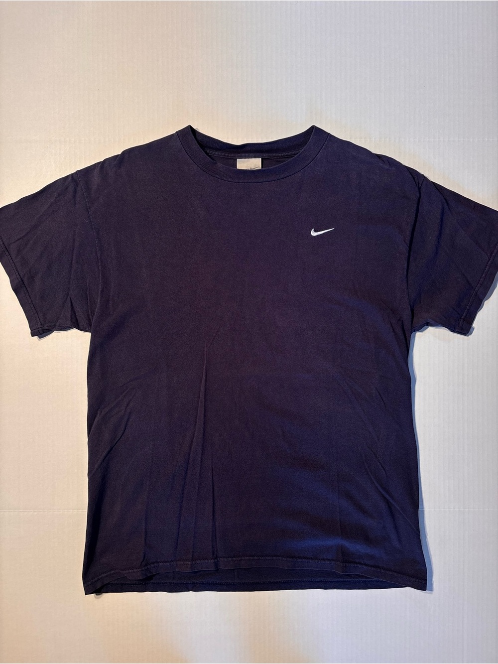Vtg Nike Silver Tag Embroidered Mini Swoosh Check Y2K T-shirt Sz Large